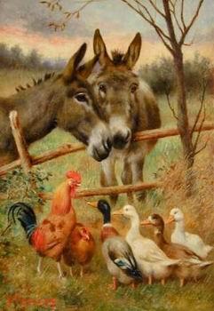 unknow artist Cocks and horses109